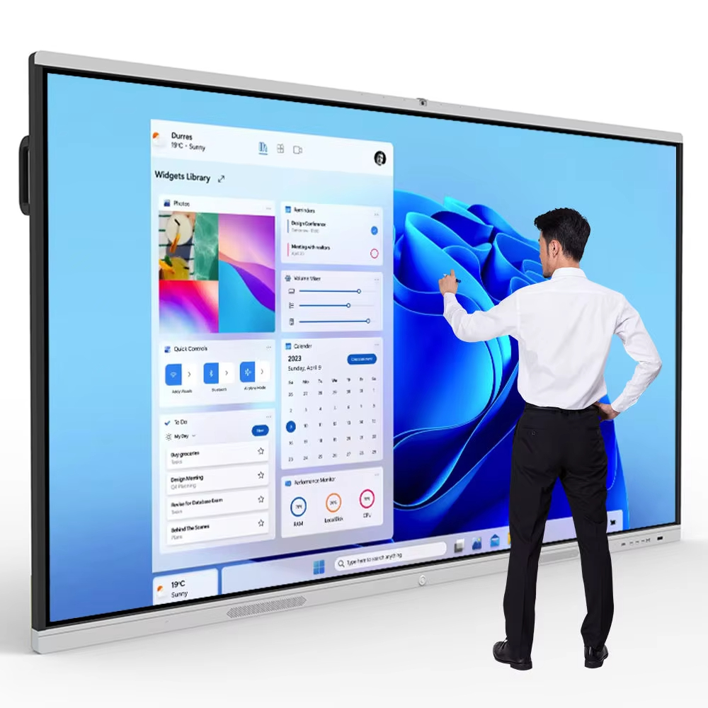 Premium 75-Inch Android Sensible TV Panel with 110-Inch Interactive Whiteboard Design for Academic Use – LED Show